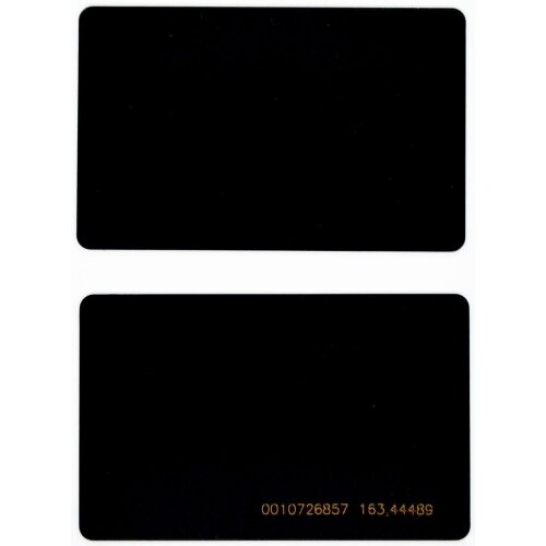 ISO RFID EM4100 černá identifikační karta 125 kHz s číselným potiskem